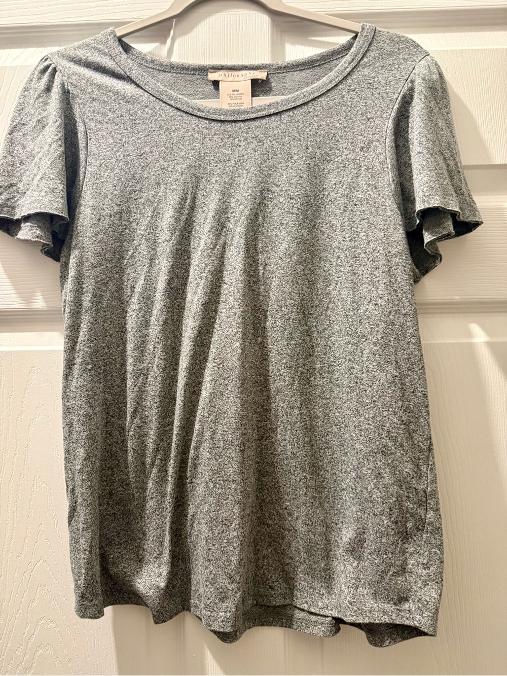 Philosophy Heather Gray Short Sleeve Crewneck Tee